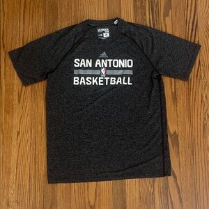 Adidas Charcoal San Antonio Basketball Tee